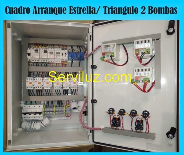 Cuadro Electrico 2 Bombas con Arranque Estrella Triangulo de 11 Kw 15 HP Cuadro Electrico 2 Bombas con Arranque Estrella Triangulo de 11 Kw 15 HP